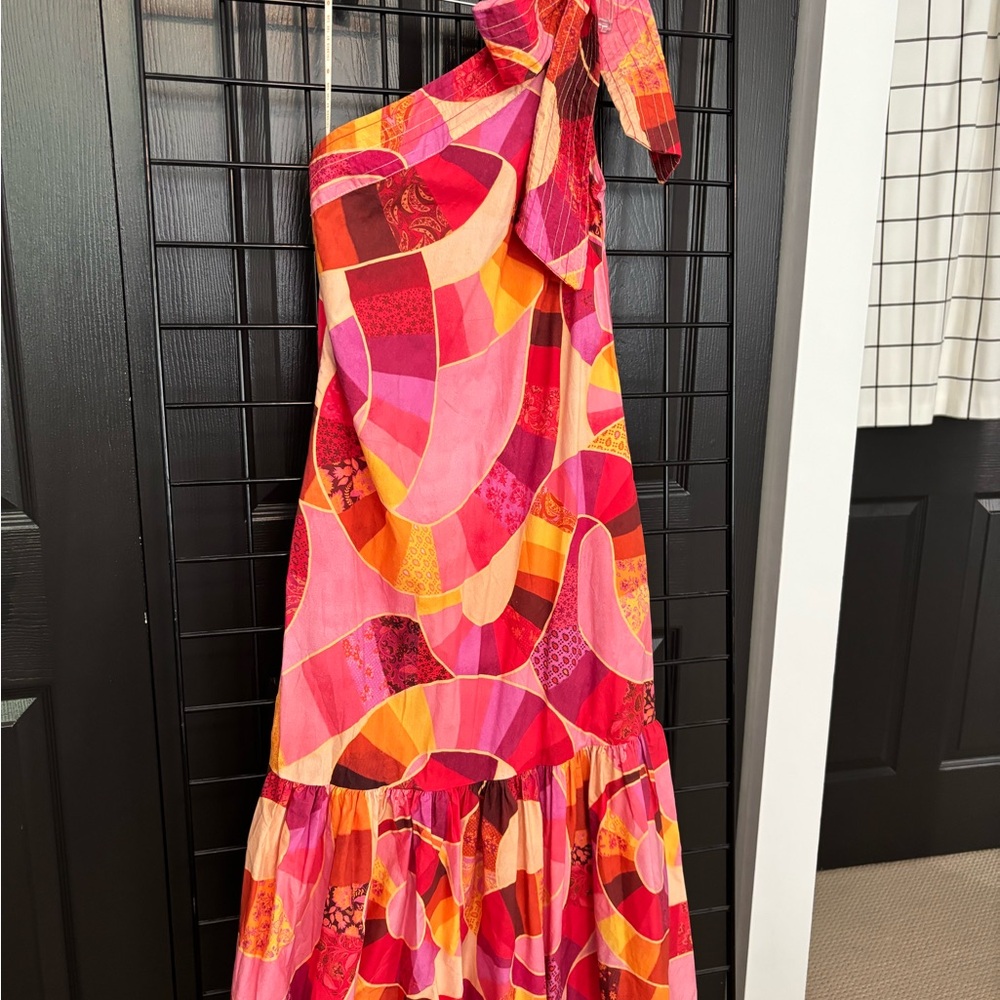 Pink and Red One Shoulder Cocktail Sundress